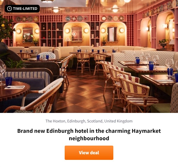 Brand new Edinburgh hotel in the charming Haymarket neighbourhood