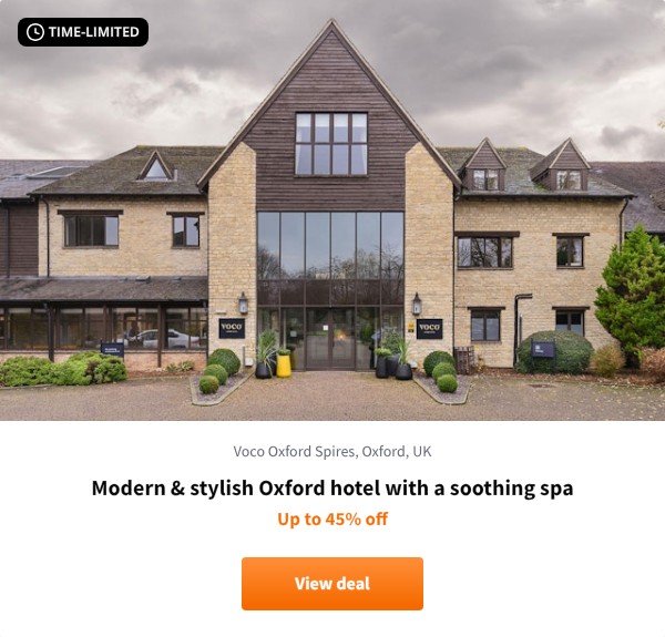 Modern & stylish Oxford hotel with a soothing spa