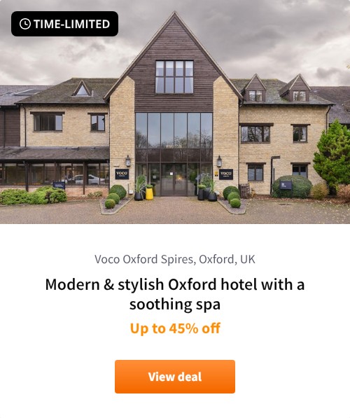 Modern &amp; stylish Oxford hotel with a soothing spa