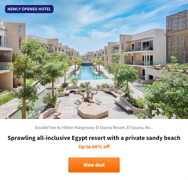 Sprawling all-inclusive Egypt resort with a private sandy beach