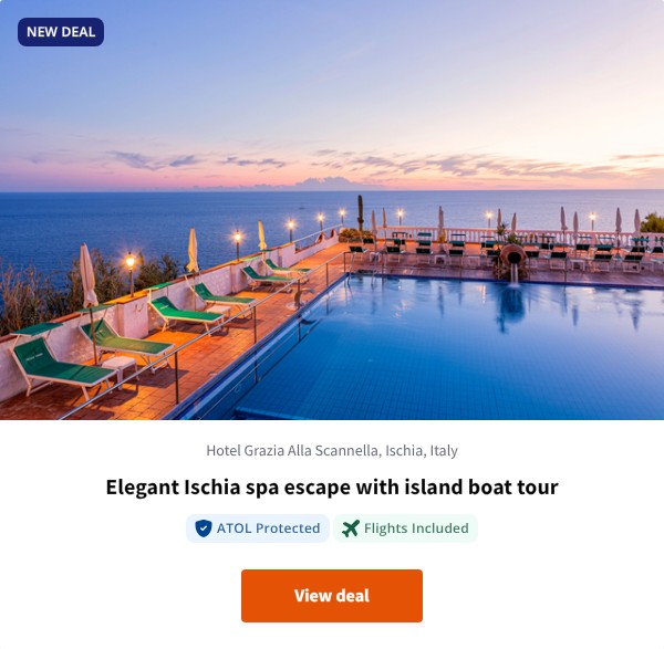 Elegant Ischia spa escape with island boat tour