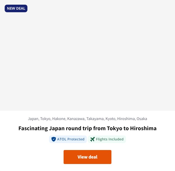 Fascinating Japan round trip from Tokyo to Hiroshima