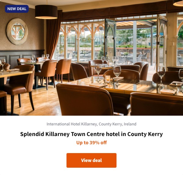 Splendid Killarney Town Centre hotel in County Kerry