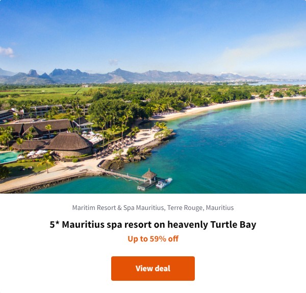 5* Mauritius spa resort on heavenly Turtle Bay