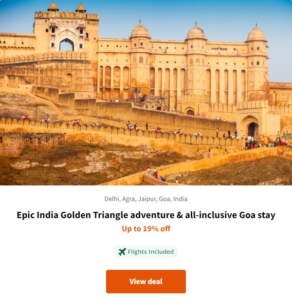 Epic India Golden Triangle adventure & all-inclusive Goa stay