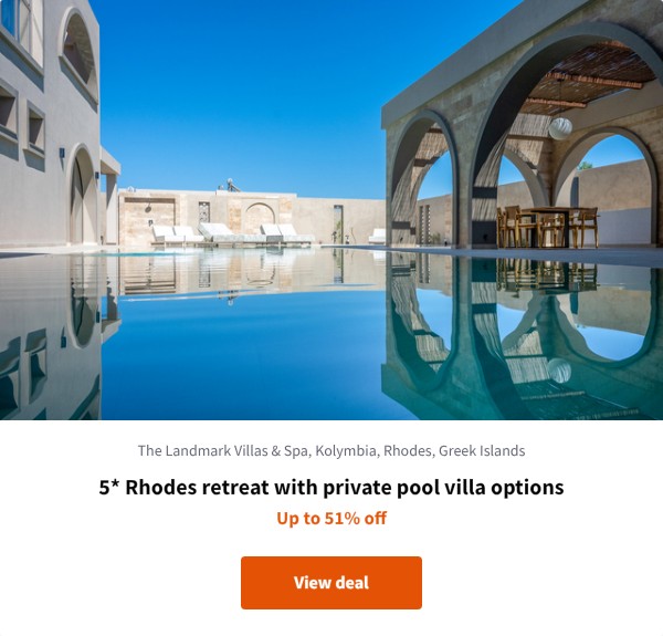 5* Rhodes retreat with private pool villa options