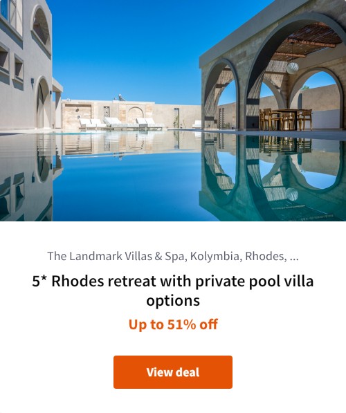 5* Rhodes retreat with private pool villa options