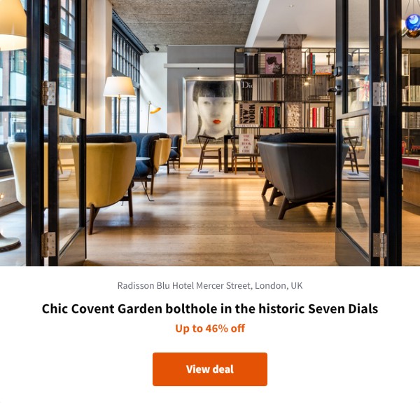 Chic Covent Garden bolthole in the historic Seven Dials