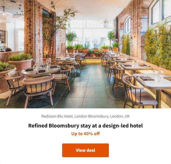 Refined Bloomsbury stay at a design-led hotel