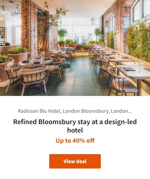 Refined Bloomsbury stay at a design-led hotel