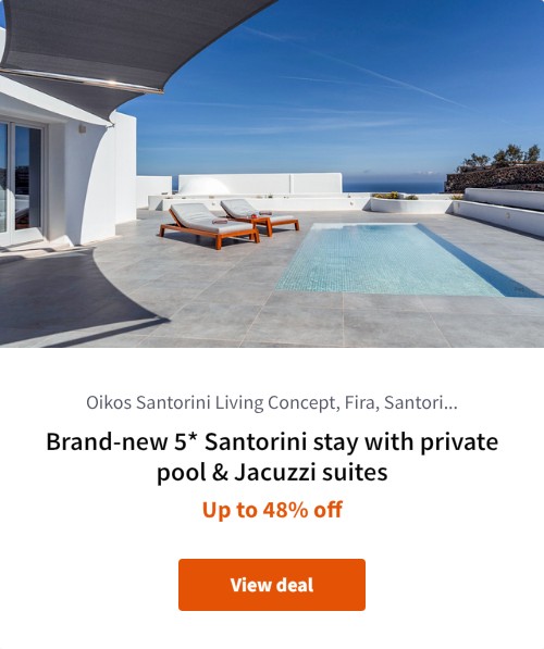 Brand-new 5* Santorini stay with private pool &amp; Jacuzzi suites