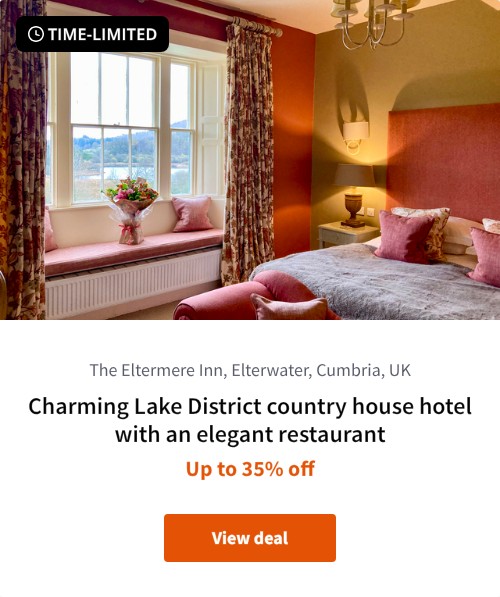 Charming Lake District country house hotel with an elegant restaurant
