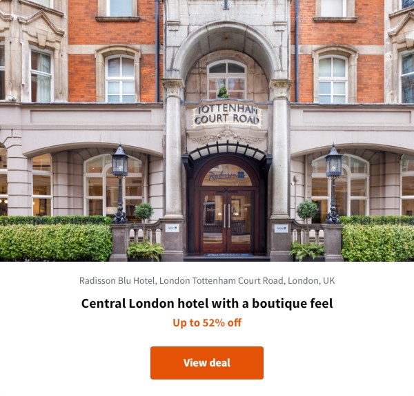 Central London hotel with a boutique feel