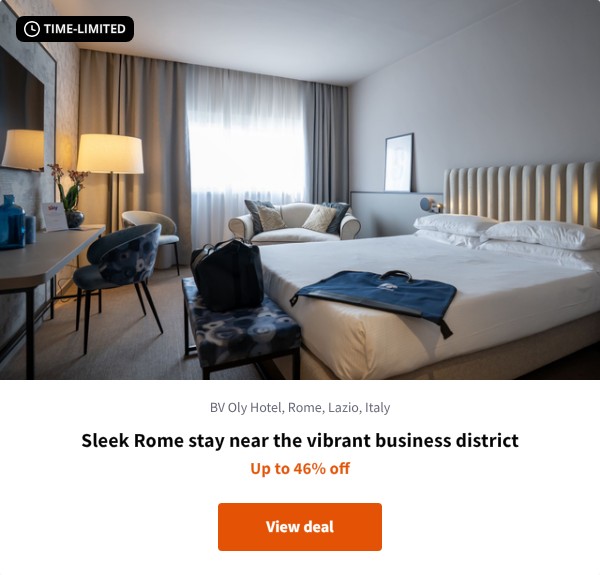 Sleek Rome stay near the vibrant business district