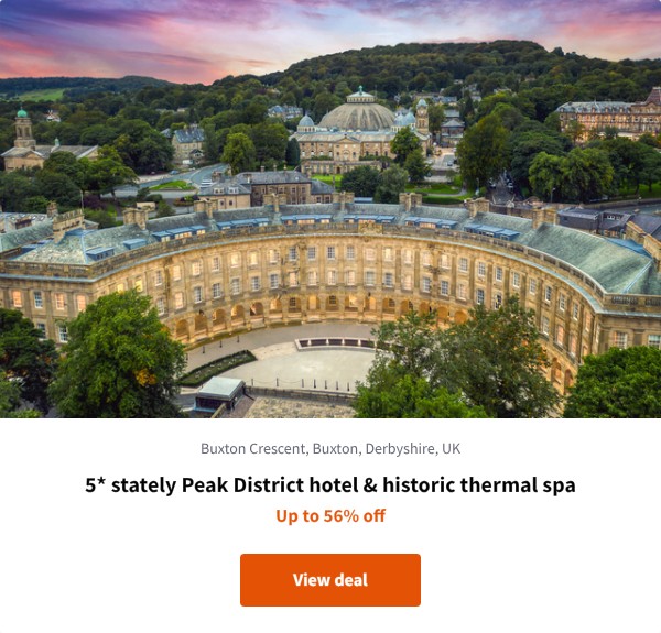 5* stately Peak District hotel & historic thermal spa