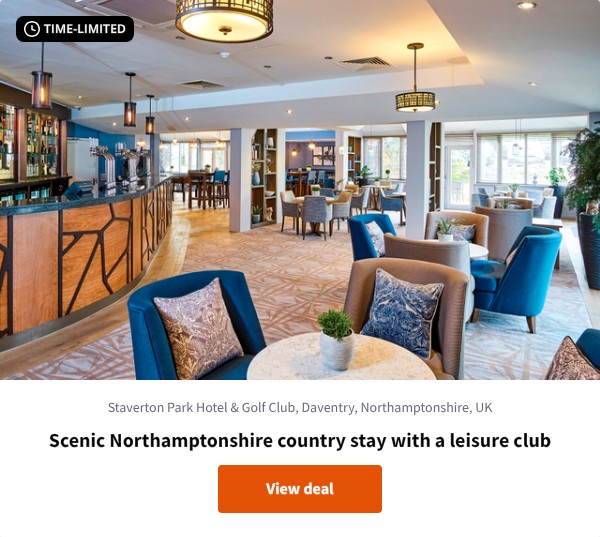 Scenic Northamptonshire country stay with a leisure club