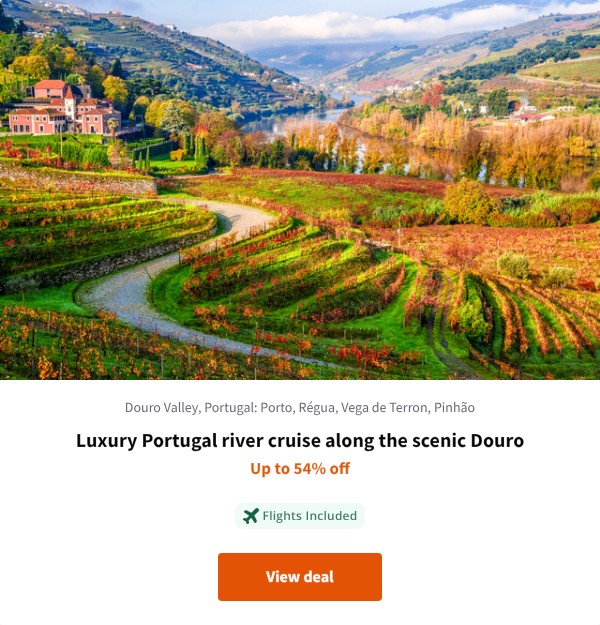 Luxury Portugal river cruise along the scenic Douro