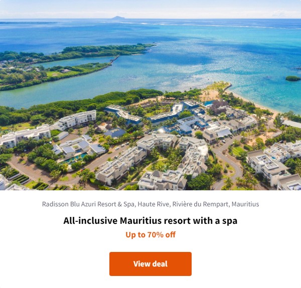 All-inclusive Mauritius resort with a spa