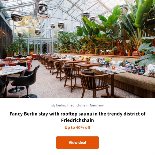 Fancy Berlin stay with rooftop sauna in the trendy district of Friedrichshain