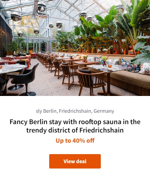 Fancy Berlin stay with rooftop sauna in the trendy district of Friedrichshain