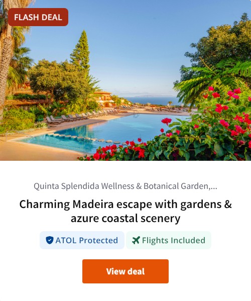 Charming Madeira escape with gardens &amp; azure coastal scenery