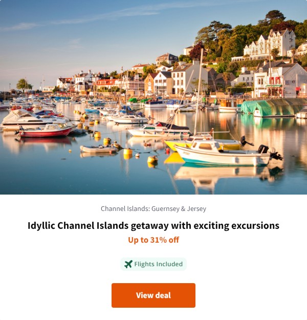 Idyllic Channel Islands getaway with exciting excursions