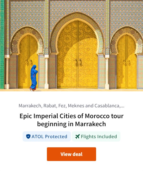 Epic Imperial Cities of Morocco tour beginning in Marrakech