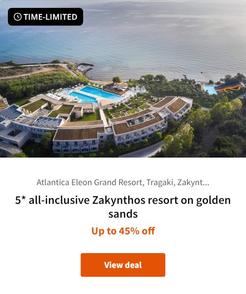 5* all-inclusive Zakynthos resort on golden sands